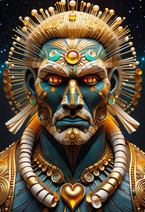 hyper detailed masterpiece, dynamic, awesome quality,DonMN33dl3P1ll0wXL male ageless full-figured, native hawaiian, golden eyes, protruding chin, symmetrical cheeks, heart face shape, , golden blonde textured crop hair, awe, dancing gracefully in a magical ritual, invoking the power of movement, nanomancer, space-warping abilities, post-cyberpunk , elegant hand gestures, drawing symbols in the air to cast spells, ethereal light <lora:DonMN33dl3P1ll0wXL:1>