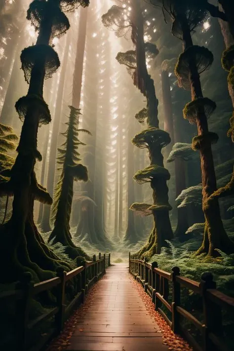 a mythical forest, masterpiece, intricate details, raw photo, photo unp <lora:AestheticScene:1> 4esthet1c, scenery, ethereal realms, landscape