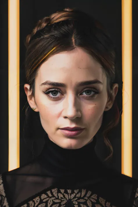 A stunning intricate full color portrait of emilyB3, wearing a black turtleneck, epic character composition, by ilya kuvshinov, alessio albi, nina masic, sharp focus, natural lighting, subsurface scattering, f2, 35mm
