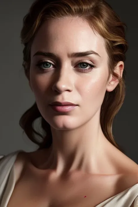 closeup photo of (CR-EmilyBlunt-frankyfrank2k:0.9) as a young woman, (oiled shiny skin:1.0), (tilted angle shot:1.0), tilted head pose,
8k uhd, high quality,