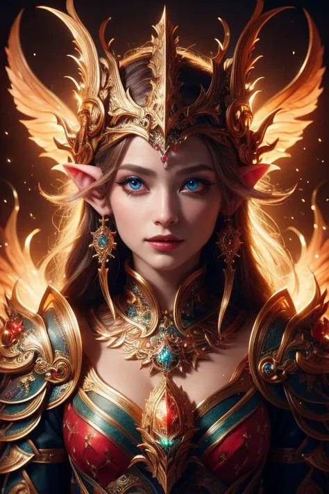 (Best quality, 4k, High-resolution, Masterpiece:1.2), Ultra-detailed, Realistic, Radiant lighting, Epoch Elves, Portraits, Fantastical colors, Fine art, Ethereal beings, Dreamlike, Whimsical creatures, Detailed facial features, Glowing eyes, Elven beauties, Ethereal glow, Mythical creatures, Harmonious composition, Dazzling colors, Stunning visual effects, Otherworldly appearance, Mesmerizing artistry,