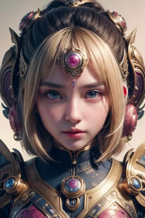 (high quality), (masterpiece), (detailed), 8K, Hyper-realistic portrayal of a futuristic (1girl1.2), Japanese character. Meticulous details bring the character to life in this visually stunning composition, showcasing the seamless blend of tradition and innovation. Trending on Artstation.