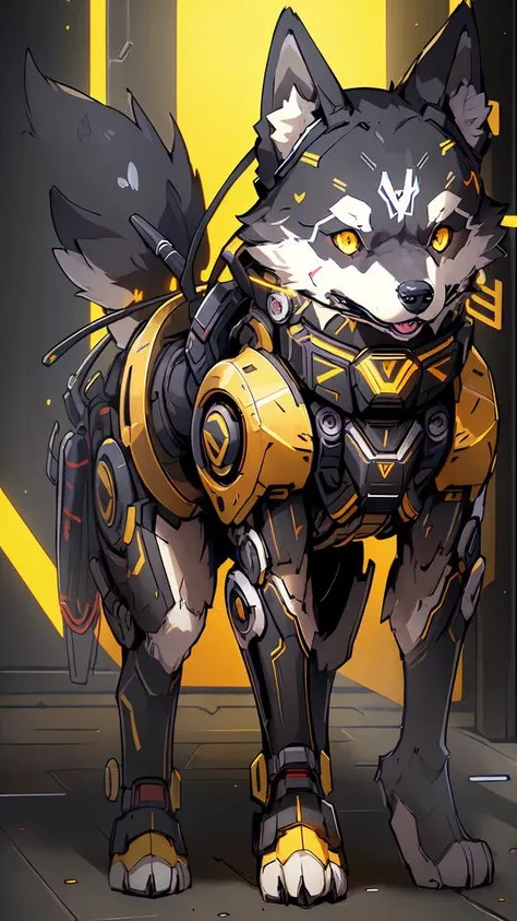 (masterpiece:1.2), (best quality:1.2), (ultra highres:1.2) ,(8k resolution:1.2),
Cyberpunk, mechanical husky, black husky, yellow eyes, petite, cute, dog action, thin, full body, black and yellow color,
cyberdog,<lora:Cyber Dog:0.8>