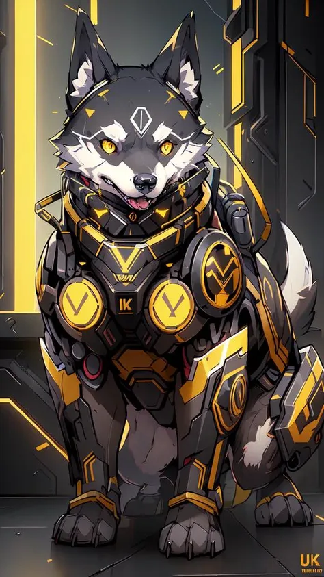 (masterpiece:1.2), (best quality:1.2), (ultra highres:1.2) ,(8k resolution:1.2),
Cyberpunk, mechanical husky, black husky, yellow eyes, petite, cute, dog action, thin, full body, black and yellow color,
cyberdog,<lora:Cyber Dog:0.8>