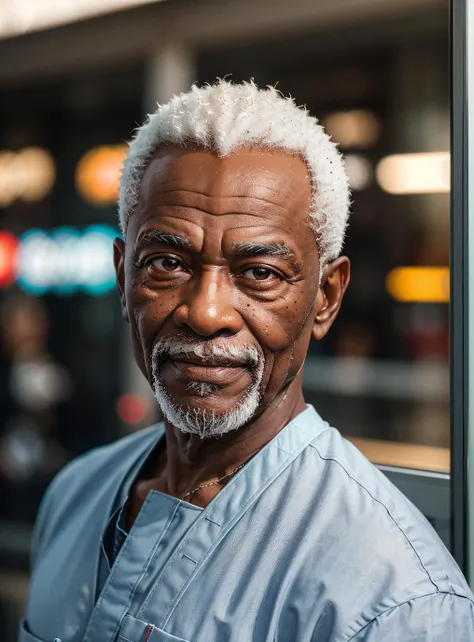(old man(Kosisochukwu Onyemauchechukwu:1.3) , Crew cut hair:1.1) , wearing Ice , from inside a New Zealand, Bokeh, Cold Lighting, [ (vibrant art by Alena Aenami:1.1) , (Frank Miller:1.2) :11], gothic, masculine
