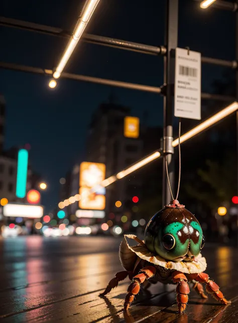 art by Alfredo Jaar, light art, Hermit crab, very lovely, Bokeh, Tranquil, Lowbrow Art, F/14, zen