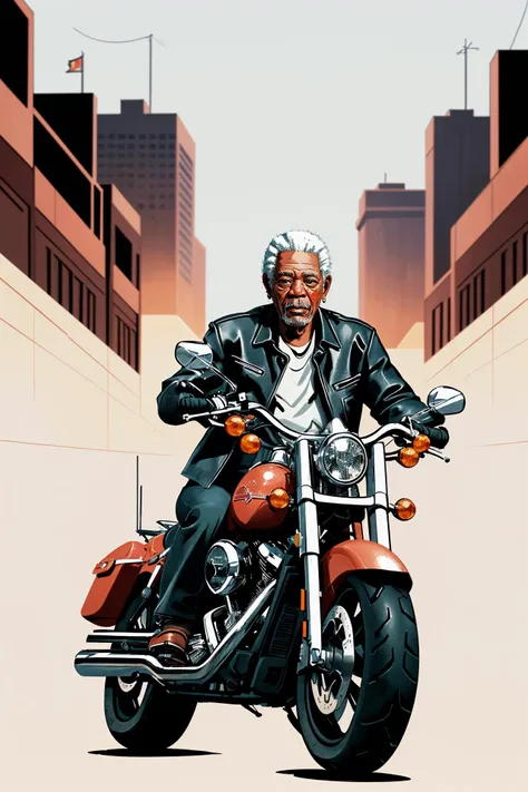 (Fllustration:1.2),
breathtaking highly detailed graphic novel illustration of morgan freeman riding a harley davidson motorcycle ,dark and gritty,
<lora:Fllustration_v1.0:1>,