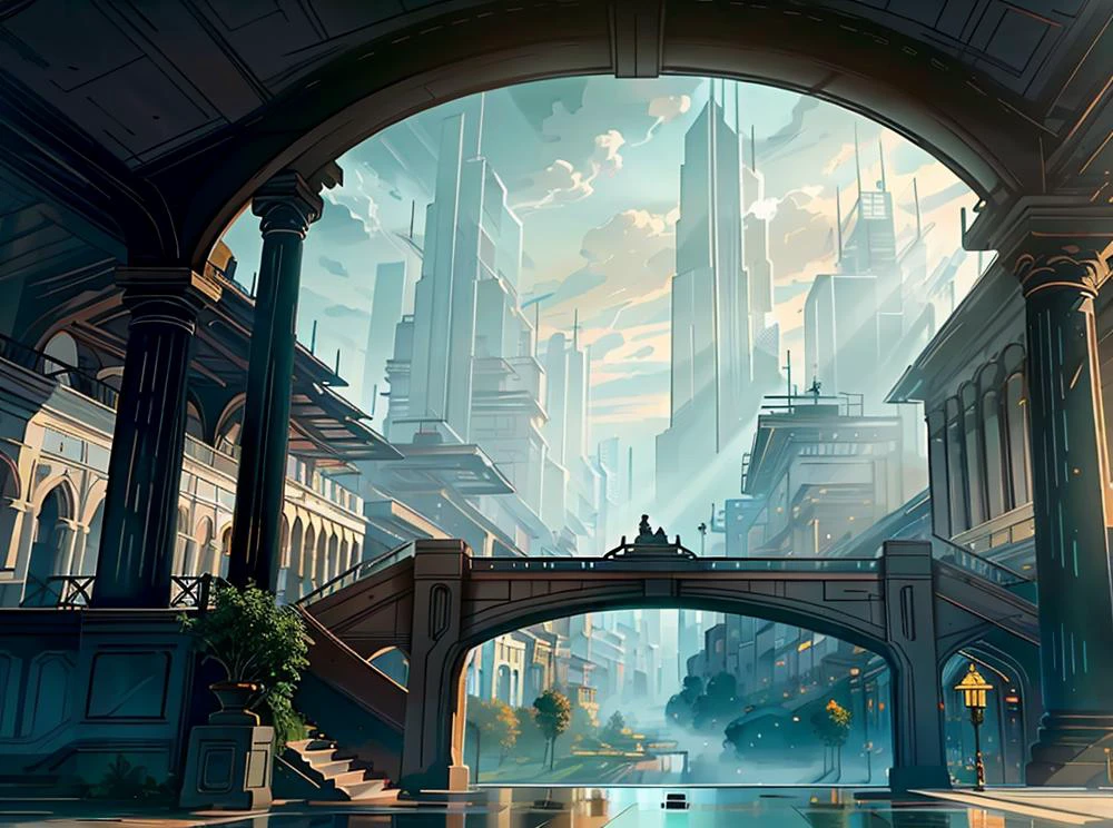 (masterpiece:1.3), (best quality:1.2), chiaroscuro, Unreal Engine, CGI render, Hyperdetailed, vivid colors, modern era photograph, ultra high quality model, 8k Ultra HD, perfect composition, beautiful detailed intricate insanely detailed octane render, soft natural volumetric cinematic perfect light, perfect depth of field shot, ray tracing, photometry, beautiful, metallic deep colors, subsurface scattering, ultra realistic, (photorealism:1.1), 8 k artistic photography, hyperdetailed, absurdly detailed, scenery, city, buildings, idealized American city, busy city center, parks and greenery areas, parks, plazas, modern era photograph, skyscrapers, sumerian, monumental architecture, cuneiform, nisroch,
(uploaded and trending on imgur, pixiv, furaffinity, pinterest, e621, inkbunny, tumblr, deviantart, artstation, ),
(in the style of and art by midjourney, greg rutkowski, raphael, Frank Lloyd Wright, James Gurney, Thomas Kinkade, ),
<lora:SumerianArchitecture-10:0.85> <lora:GlassSteelAI:0.8> GlassSteelAI