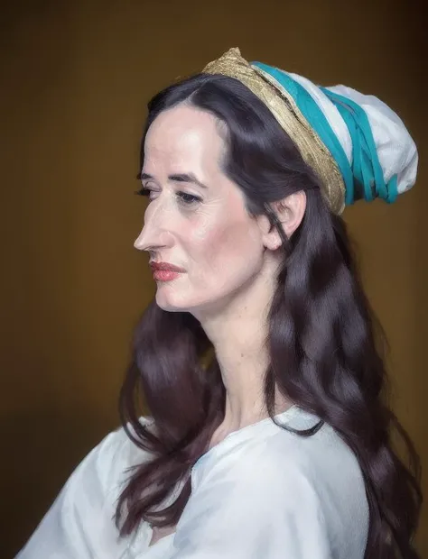 (A painting by mse) close up portrait of a award winning photo of Eva Green posing in a dark studio, wearing medieval-headwear, white commoner headwear, looking at viewer.
(Rim lighting,:1.4) two tone lighting, sharp focus, teal hue, dimly lit, low key, highly detailed, sharp focus, unreal, professional, 4k, max detail, highres, high detail, sharp focus, smooth, aesthetic, extremely detailed, 8k, uhd
<lora:medieval-headwear:1>