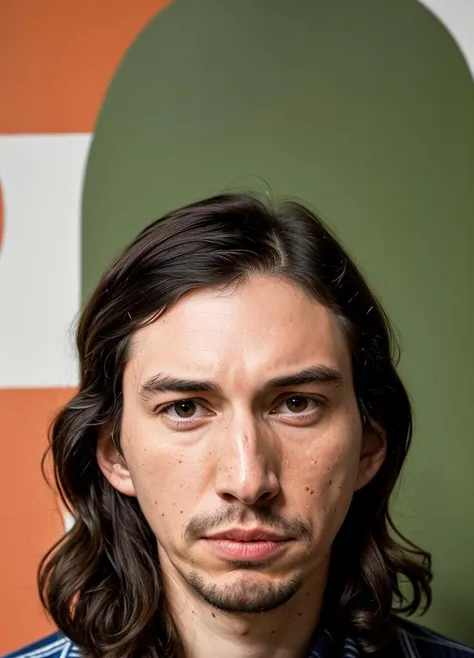 portrait of adamdriver-ti in Amsterdam, at the Anne Frank House, by Flora Borsi, style by Flora Borsi, bold, bright colours, ((Flora Borsi)), by Imogen Cunningham