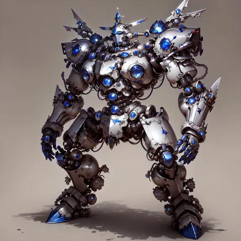 <lora:SilverSapphireAI:.9> SilverSapphireAI
battle mech , detailed, intricate