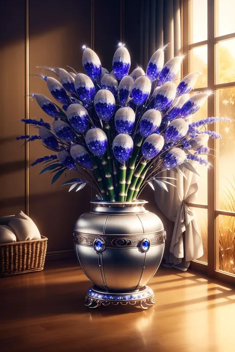 ultra detailed digital art, ultra realistic cg, professional artwork, clean, flawless, <lora:SilverSapphireAI:0.8>, a SilverSapphireAI bamboo steamer, extremely detailed, bright,