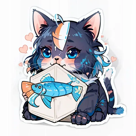 (white background), cat eating a fish, cute style, kawaii,
(masterpiece:1.2), (best quality, highest quality), (ultra detailed),
<lora:KawaiiStyle_Style:0.8>