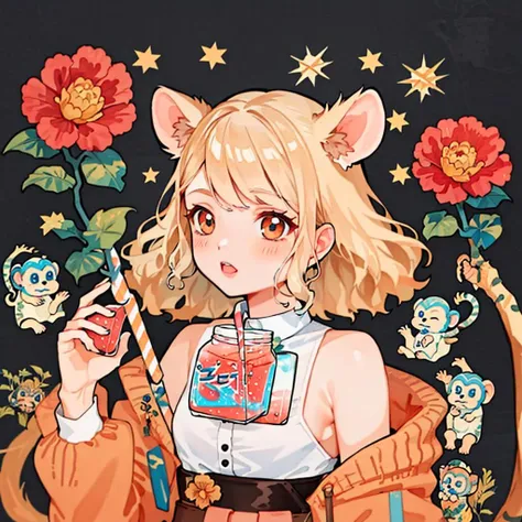 (white background), (soda with monkeys around), (animal), cute, kawaii,
(masterpiece:1.2), (best quality, highest quality),
<lora:KawaiiStyle_Style-20:1>