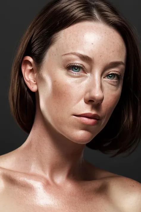 (CR-MollyParker-ParanoidAmerican:0.9), full color portrait of woman, (nude:1.0), (oiled shiny skin:1.0), (face focus:1.1),
masterpiece, best quality, sharp focus, highres 8k uhd, ultra-detailed, rim light, deep grey background,