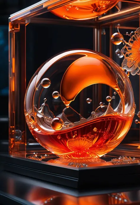 (Concept by Leonardo da Vinci & Edvard Munch, orange,red,Neumorphism, Glassmorphism, beautiful glass display case in cool living room., Miki Asai Macro photography, close-up, hyper detailed, trending on artstation, sharp focus, studio photo, intricate details, highly detailed, by greg rutkowski), Detailed Textures, high quality, high resolution, high Accuracy, realism, color correction, Proper lighting settings, harmonious composition, Behance works,masterpiece,HDR,trending on artstation,sharp focus,high contrast,8K,Hyper-detailed,intricate details,cinematic lighting
