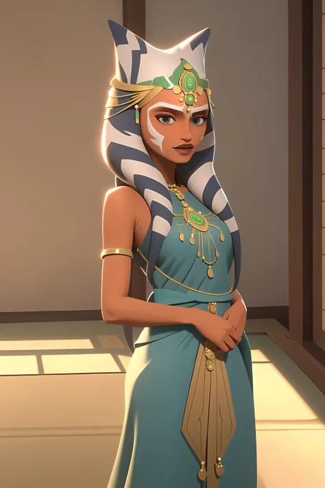 (masterpiece), (best quality), ahsoka tano, adult, (zygerrian clothes)