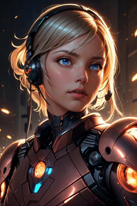 (masterpiece, best quality), <lora:add_detail_v5:1>, <lora:stylesqueeze_v1b:0.5>,
(1man, thin adult male:1.2), light blue eyes, yellow hair, thick beard,
Style-GravityMagic, portrait, (bloody scars:0.7), looking at viewer, solo, upper body, detailed background, close up, detailed face, futuristic glowing digital copper armor, thick bulky armor, striped pattern, high-tech, rivets, microchips, advanced technology, robotics, cybernetic implants, headset, epic battlefield in background, orange lights, sparks, cinematic atmosphere,
<lora:_rL2170:0.4>,