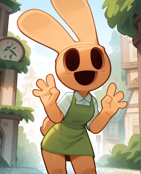 score_9, score_8_up, score_7_up, score_6_up, score_5_up, score_4_up, source_furry, gjem, fwf, coco \(animal crossing\), animate inanimate, gyroid, lagomorph, leporid, mammal, rabbit, anthro, biped, clothed, clothing, empty eyes, female, noseless, open mouth, green clothing, white shirt, dress, solo, standing, topwear, (detailed background:1.1), looking at viewer, (simple eyes, simple face:1.2), (observation tower:1.2), happy, smile, (;3:1.2), smile, happy, excited
<lora:coco_pdxl:1>