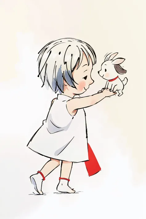 massey,2d
lineart,
massey, lineart, white background,illustration, cute, 2d, 1girl, smile, simple background, white background, dress, closed mouth, closed eyes, heart, barefoot, sleeveless, from side, profile, sleeveless dress, animal, traditional media, red dress, outstretched arms, dog, ._.,
<lora:janemassey-04:1>