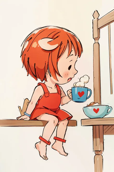 massey,2d
lineart,
massey, lineart, white background,illustration, cute, 2d, 1girl, solo, short hair, open mouth, simple background, white background, dress, holding, animal ears, sitting, tail, monochrome, full body, heart, barefoot, hand up, signature, blunt bangs, chibi, from side, cup, profile, traditional media, short dress, red dress, table, bob cut, outstretched arm, motion lines, holding cup, furry, spot color, dog, dog tail, mug, limited palette, tail wagging, hatching (texture), coffee mug, ._., print mug,
<lora:janemassey-04:1>