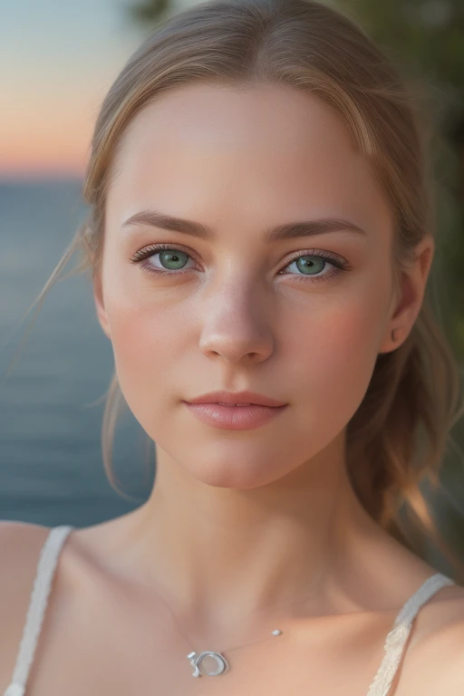 ultimate quality, masterpiece, ultra high res, (photorealistic:1.9), 1girl, detailed face, detailed eyes, white dress, dramatic lighting, sunset, sea, (detailed Shot on Hasseblad X1D-50c with Lens Hasselblad XCD-45P:1.6), (portrait:1.9)