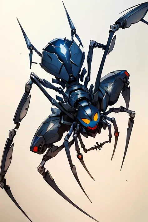 <lora:Mechanimals:0.8>, artwork, 3/4 view, sketch, ink and watercolor artwork, a (mechanized:0.5) spider,