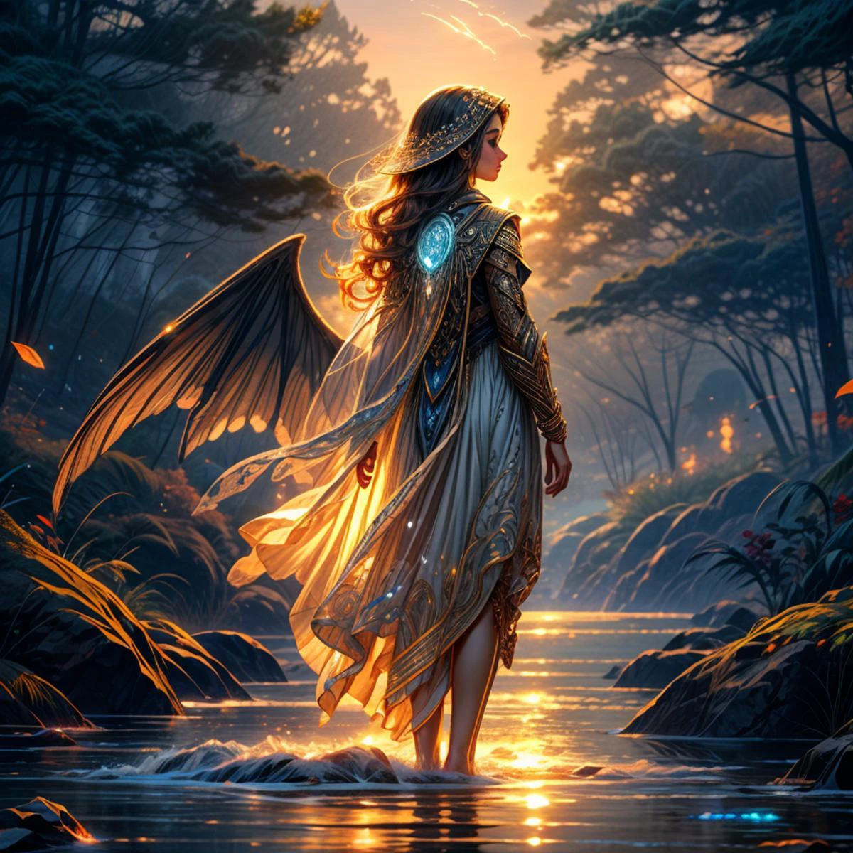 fantasy style, beautiful woman with wings, fantasy jelly fish in water <lora:LCM_LoRA_Weights:1> <lora:jellyfish-noise:1>, <lora:J_diagram:0.5>, J_diagram, bioluminescent, <lora:more_details:1>
