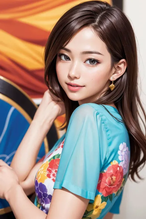 absurdres, highres, (1 young woman:1.3),brown hair,
BREAK
best quality, masterpiece,(photorealistic:1.4), RAW photo
BREAK
, Design a beautiful silk painting, with delicate brushstrokes, vibrant colors, and a sense of flow and movement.
<lora:_L2090:0.5>