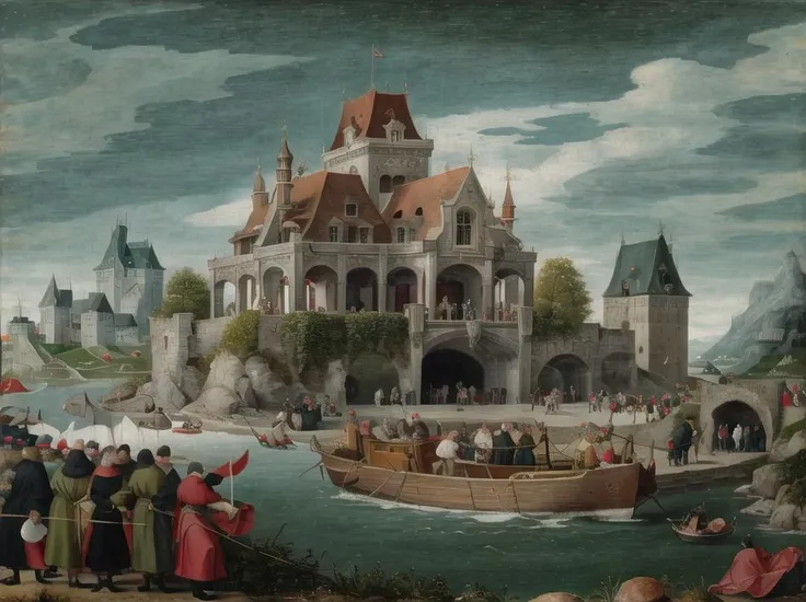 <lora:Early_Netherlandish_artstyle-10:1>, Netherlandic, castle