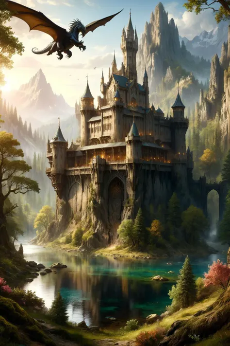 In the realm of High Fantasy, where imagination knows no bounds, fantastical scenes unfold in a tapestry of otherworldly wonders. Picture a world where the laws of physics yield to the whims of magic, and where reality itself is but a canvas for the extraordinary.
Imagine a sprawling landscape that defies logic and reason, where majestic castles perch atop colossal ships that sail through the skies as easily as a gull rides the wind. These floating fortresses, adorned with ornate spires and shimmering banners, evoke a sense of grandeur and majesty that is unmatched in any mortal realm.
Beneath these soaring vessels, the world unfolds in a panorama of breathtaking beauty and perilous adventure. Crystal-clear lakes reflect the vibrant hues of an ever-changing sky, while ancient forests whisper secrets long forgotten by time. Mountains rise like titans, their peaks lost in the ethereal mists that cloak the highest reaches of the realm.
Magical creatures, both wondrous and terrifying, roam the land. Dragons soar overhead, their majestic wings casting shadows that dance across the landscape. Unicorns prance through sun-dappled glades, their coats shimmering with an otherworldly glow. And in the depths of enchanted forests, mythical beasts slumber, waiting to be awakened by heroes bold enough to seek their ancient wisdom.
The cities of this realm are marvels of architectural splendor. Elaborate spires reach towards the heavens, their intricate designs a testament to the craftsmanship of a bygone era. Marketplaces bustle with traders hawking exotic wares from distant lands, while scholars and mages gather in arcane academies to unlock the mysteries of the cosmos.
But amidst the beauty and wonder, danger lurks in the shadows. Dark forces conspire in hidden strongholds, plotting to unleash chaos upon the world. Heroes and heroines rise to the challenge, wielding ancient relics and powerful spells in a battle for the fate of the realm.
In the realm of High Fantasy, where imagination knows no bounds, every corner holds a new adventure, and every moment is a chance to discover the extraordinary.
<lora:add-detail-xl:0.85>,
<lora:EnvyBetterHiresFixXL01:1.0>,
<lora:extremely_detailed:1.0>, extremely detailed,
<lora:ral-fntsyrlms-sdxl:0.85> ral-fntsyrlms,