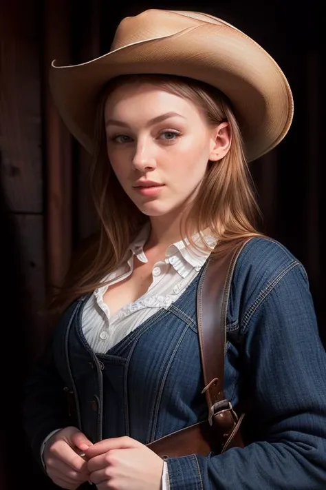 Merger_mel_faynia,
(country beauty posing against a wooden fence with a plaid shirt and jeans and a cowboy hat, cow girl, country girl, cow girl:1.2),
bokeh, f1.4, 40mm, photorealistic, raw, 8k, textured skin, skin pores, intricate details <lora:epi_noiseoffset2:1>, epiCRealism <lora:ClothingAdjuster3:-1>
