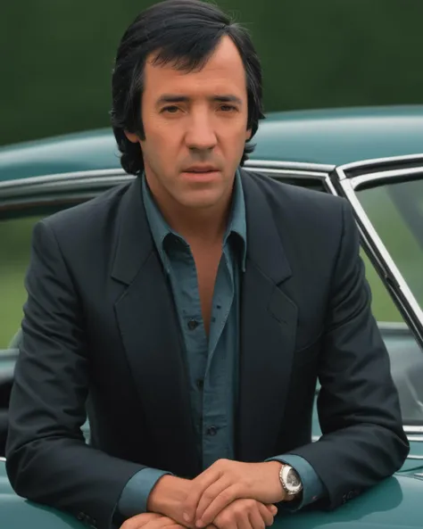 (intrincated details:1.2), (photorealistic), (masterpiece), (photography), cinematic lighting,
1boy, black hair, car, collared shirt, elfary, formal, jacket, looking at viewer, male focus, old, realistic, singer, solo, suit
, <lora:El_Fary_Spanish_Singer_XL:1>