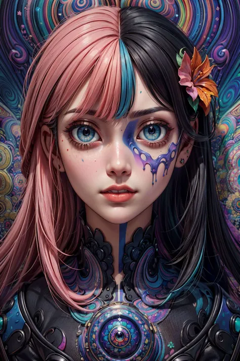(best quality, masterpiece, perfect face, detailed simmetric eyes, perfect smooth skin texture), (psychedelic art:1.4), [woman | demon:10], (fauvism art:1.4), (full of hate expression:1), diabolical, vampiric, fear, blood, black, demonic, expressive, hypnotic, delicate, dark, moody, alluring, dark color theme, visually stunning, wicked, hypnotic, cowboy shot, intricate, perferct shading, <lora:XenoDetailer:0.75>