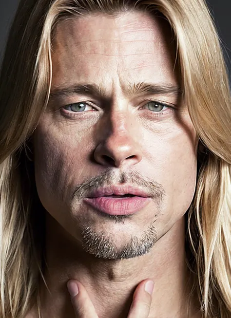 portrait of sks person, epic (photo, studio lighting, hard light, sony a7, 50 mm, matte skin, pores, colors, hyperdetailed, hyperrealistic), <lora:locon_bradpitt_v1_from_v1_64_32:1.25>