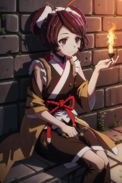 (masterpiece, best quality),  intricate details,
1girl,    <lora:entoma-overlord-14:0.8> entoma vasilissa zeta, 
underground, cobblestone floor, stone walls, sitting, torches on walls,