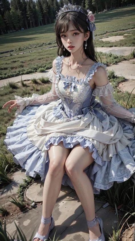 best quality, ultra high res, (photorealistic:1.4), masterpiece, highres, original, extremely detailed wallpaper,
lawn, sky,
1girl, solo, wlyg \(manaka nemu\), wathet dress,
toe-point, <lora:è´é¢neg4all_bdsqlsz:0.8>,