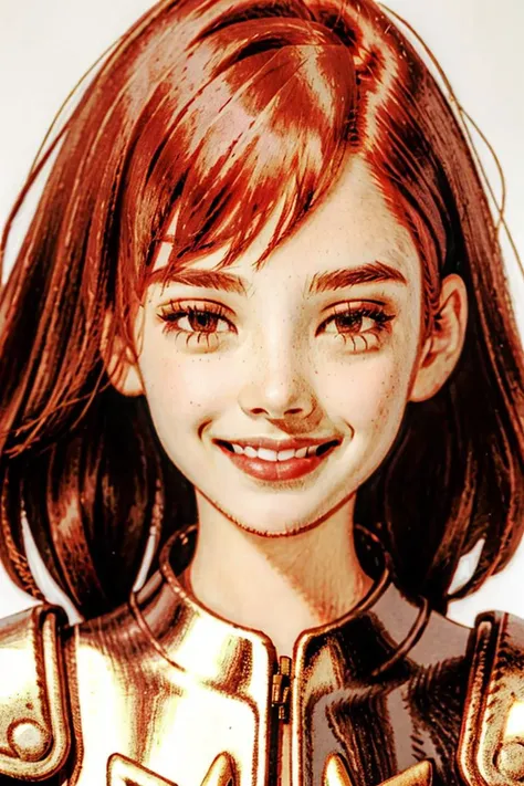 <lora:fftstyle_v1.8_Av3_&_NAI_merged:1>1girl, armor, portrait, red hair, lipstick, beautiful smile