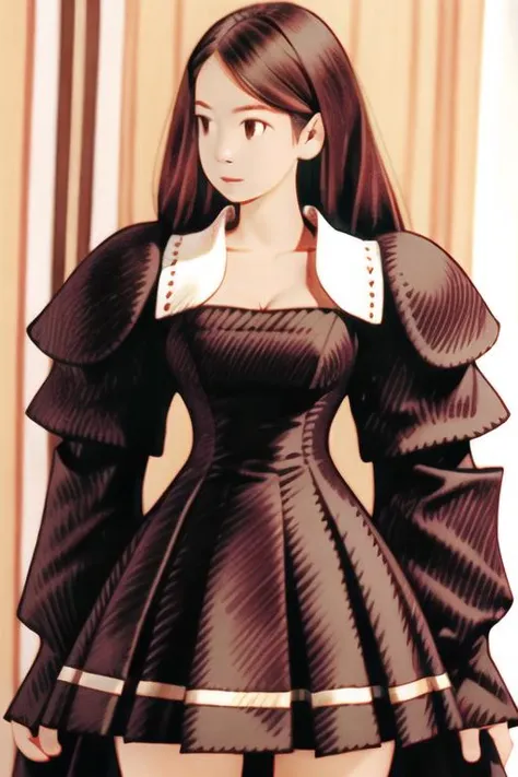 <lora:v1.8_NAI+v2.5_NAI:1>1girl, {squire}, pleated dress, armor, cleavage