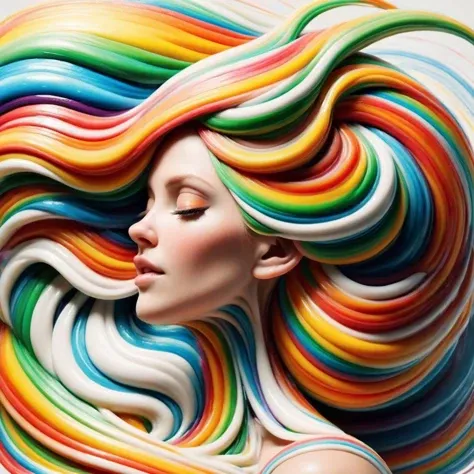 woman with rainbow hair, swirling, vortex in background, splash, outrun, rainbow colors, <lora:ral-toothp:1> ral-toothp, (masterpiece:1.2), best quality