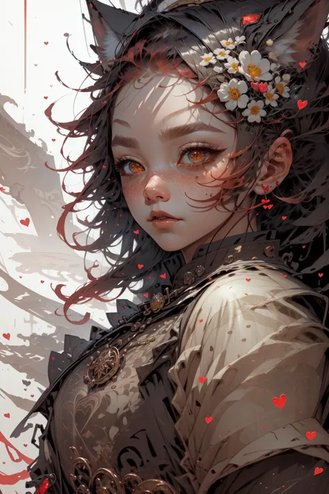 detailed, masterpiece, intricate details, extreme details, detailed, detailed background, blush, shiny, shiny clothes, shiny hair, freckles, white eyes, maid, gold eyes, cafe, flower on hair, red hair, heart,
<lora:CatgirlMaidV1.0-000003:.75> CatgirlMaid, <lora:CyberpunkStyleV1:.85> PunkAI
<lora:Unleashed_V1.5_prunned:1.65>