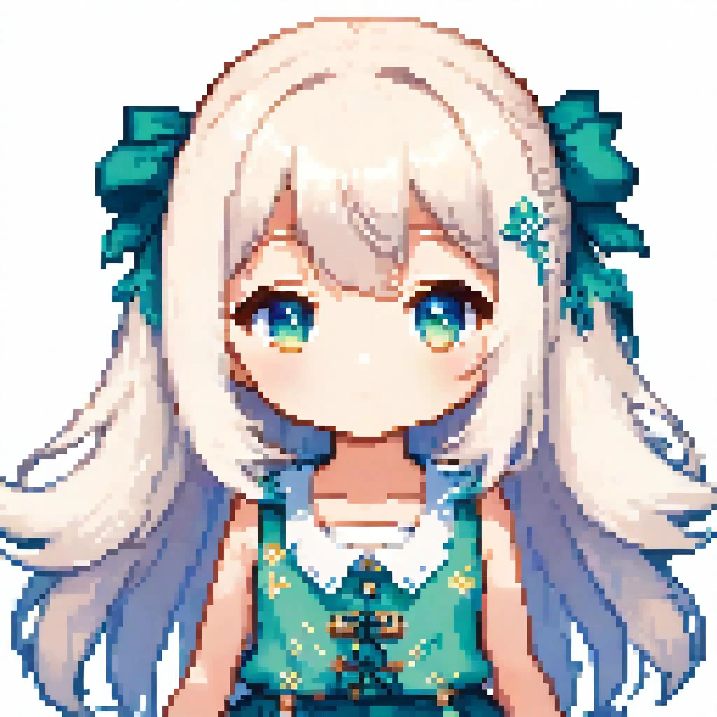 a cute girl,anime,upper body,chibiï¼white simple background,