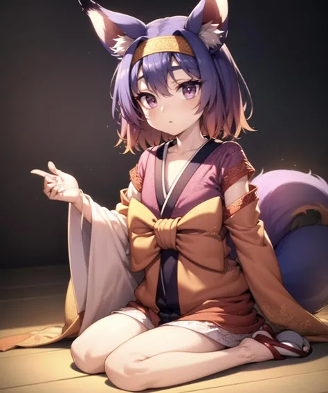 (Fox Girl, Fox Ears, Black colored hair, Fox Makeup, One Girl, Long Hair:1.6), (kimono, Kimono with open chest, A beautiful kimono with red and black patterns, I can see her cleavage, Open chest, Exposed skin:1.8), (Body measurements are 75-60-75!, Young girl body, Small breasts, Small breasts, Emphasize the chest, Knees are slightly visible, Muscular, Abdominal muscles, Hide your own chest with your hands:1.9), Avatar, face, lewd face, Dominant representation, naughty face, Uplifting, Skin Texture, outside, Grassy field