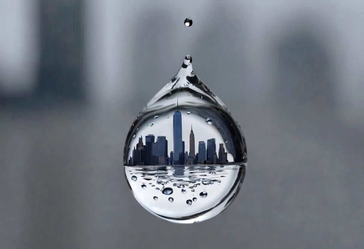 new york in a droplet of water