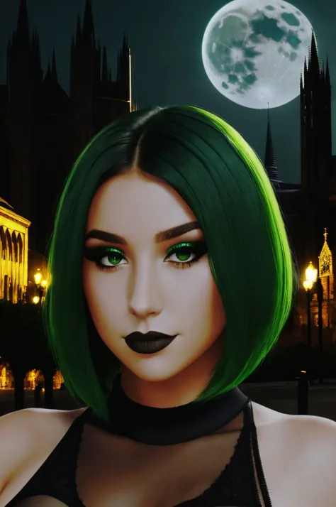 dianna livy standing close up, middle shot, upper body, young, makeup, naughty smile,
beautiful face, masterpiece, highres, realistic,
Boyshorts, green hair,
Gothic cathedral and moonlit and eerie atmosphere
<lora:dianna_livy:0.95>