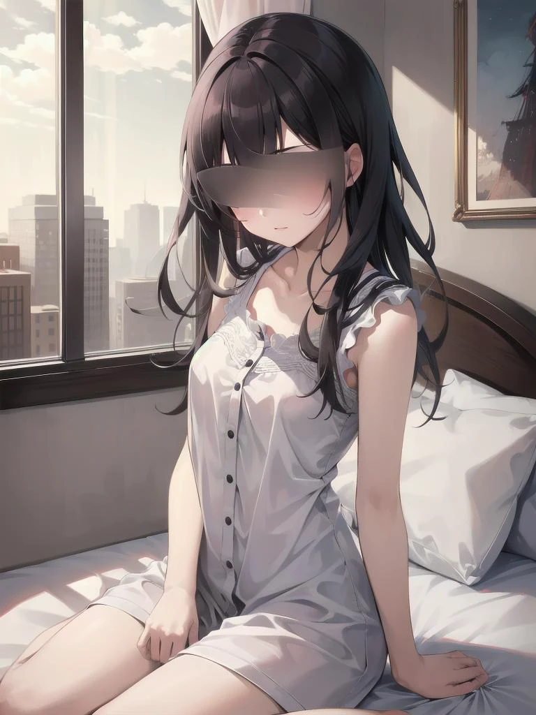 masterpiece,
1girl,
sitting, bed, cowboy shot,
<lora:protection privacy_2:1.5>