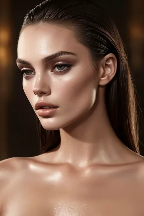 (closeup:1.0) photo of (CR-KristinaP3ric-Supremo:0.95) as (young:1.0) woman, (oiled shiny skin:1.0), (tilted angle shot:1.0), (tilted head pose:1.0), (slick undercut:1.0) hair,
(8k uhd:1.0), (best quality:1.0), (masterpiece:1.0), (sharp focus:1.0), (mono color backdrop:1.1),