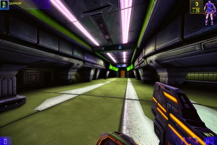 ut99 a video game with a bright smooth organic interior of a futuristic space station, high detail, very sharp, high quality <lora:hjut99_v21:0.70>