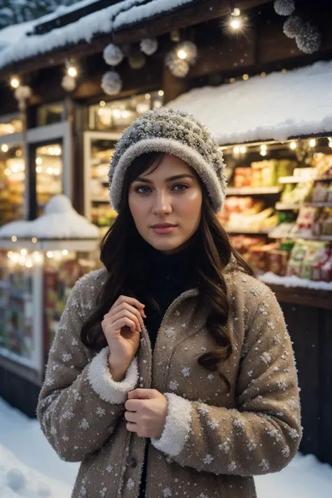 "Happy New Year"card, winter, A Peaceful supermarket high up in the forest, pixel art, (intricate details:1.12) , hdr, (intricate details, hyperdetailed:1.15) , (natural skin texture, hyperrealism, soft light, sharp:1.2) , game art, key visual, surreal