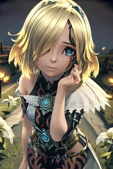 , (best quality) , (highly detailed) ,((masterpiece)), ((best quality)), (ultra-detailed), ((extremely detailed)), (high resolution), 4K, (8K), best quality, (beautiful), (dynamic lighting), (super detailed skin), sharp focus, (1_girl, solo focus),masterpiece, (best quality, 8K, ultra detailed)1.2, cinematic angle, amazing_character design, beautiful detailed eyes, symmetrical, centered, shiny_skin, shiny_hair, celicaxcx,blond_hair, hair over one eye, short hair, forest, night, nebula, cowboy_shot, epic, legendary